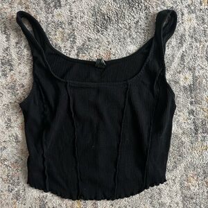 Wild Fable Black Ribbed Camisole